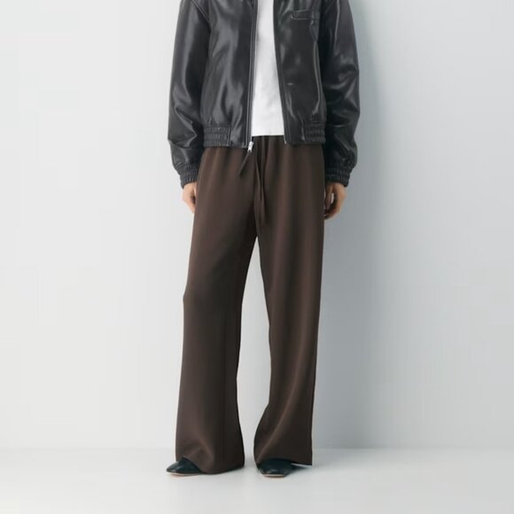 Wilfred Pants - NWT Aritzia WILFRED The Lodge Pant - Crepette Rich Mocha Brown XL